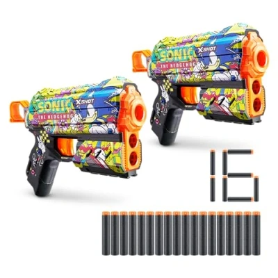 Image of XSHOT 36740D Blaster with Air Pocket Technology Foam Darts, Hyper Spike, Flux