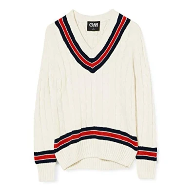 Image of Gunn &amp; Moore GM Cricket Sweater Navy/Red Small Boys