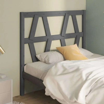 Image of Bed Headboard Grey 81x4x100 cm Solid Wood Pine Vidaxl