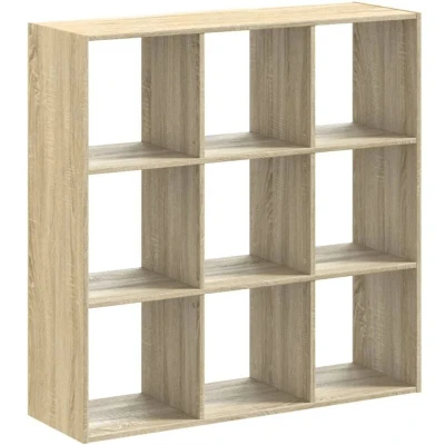 Image of vidaXL Bookcase Sonoma Oak 102x32x102 cm Engineered Wood