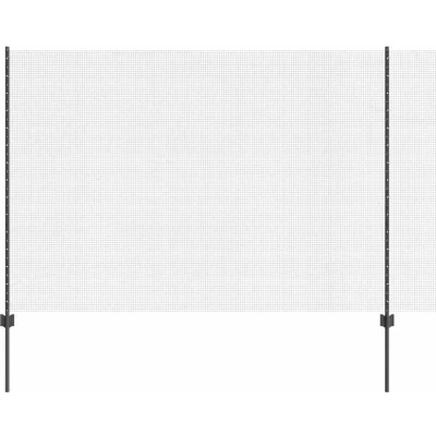 Image of vidaXL Welded Wire Fence with 22 U Posts Grey 1.6x25 m Steel
