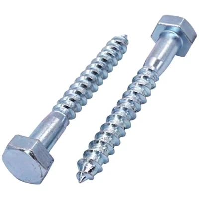Image of SKIR&#039;CO (15 pcs) DIN 571 Zinc Plated Steel Hexagon Head Wood Screws M10 x 80 mm, Coach Screws, Hex Screw, Lag Bolts