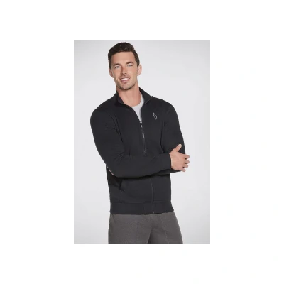 Image of Skechers Men&#039;s The Hoodless Hoodie Gowalk Everywhere Jacket Sweatshirt, Black, M UK