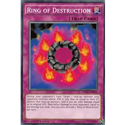 Image of YuGiOh SDKS EN033 1st Ed Ring of Destruction common card