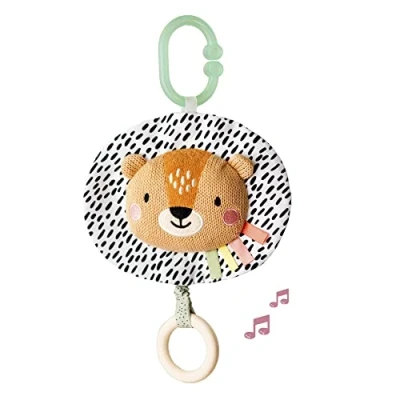 Image of Taf Toys Harry the Lion Musical Toy. Plush Baby Sensory Take Along Plays Soothing Lullaby to Help Sleep. Attaches Cot Pram or Car Seat. Suitable for Newborn Boys &amp; Girls 0 month +