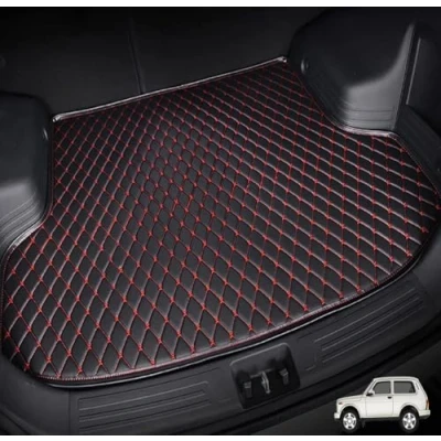 Image of VAATYE Car Leather Boot Liner Mats for BMW M3 (2door) E92 2009 2010 2011 2012 2013,Auto Rear Trunk Carpet Protector Anti Scratch Slip Waterproof Accessories,A/Black Red