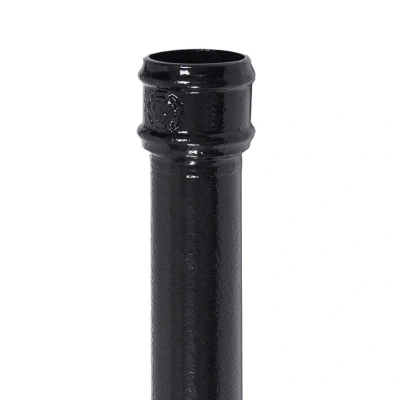 Image of Saint Gobain Classical Plus Cast Iron Downpipe without Ears 65mm Black Pam Building Products