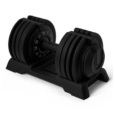 Image of Amazon Basics Adjustable Dumbbell, 24 kg, 12 Weights, Single Dumbbell