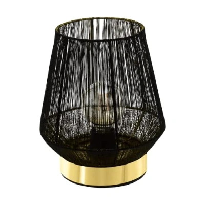 Image of EGLO Escandidos table lamp, black/gold
