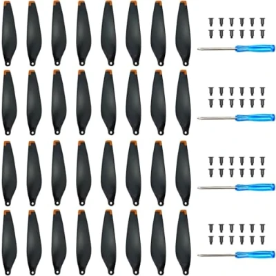 Image of Craznick 32pcs Propellers for DJI Mini 3 Replacement Prop Blades Spare Propeller Blade Low Noise Wings Drone Accessories Exclusive Screws &amp; Screwdrivers Orange Tips