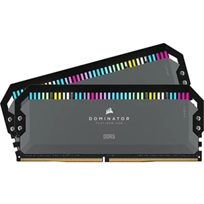 Image of CORSAIR DOMINATOR PLATINUM RGB DDR5 RAM 32GB (2x16GB) 6000MHz CL30 Intel XMP iCUE Compatible Computer Memory Black (CMT32GX5M2B6000C30)