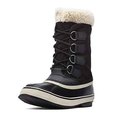 Image of Sorel Carnival Winter boots, Women&#039;s, Size: 3, Black/stone Synthetics/textile