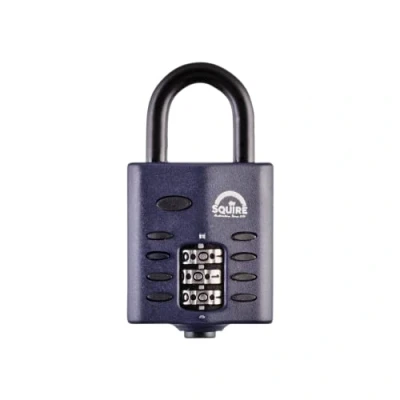 Image of Squire Heavy Duty Padlock (CP30) Toughest Steel Shackle 3 Wheel Combination Small Alloy for Corrosion Resistance Weatherproof Lock Home, Luggage, Suitcase &amp; Gym (Blue, 30 mm)