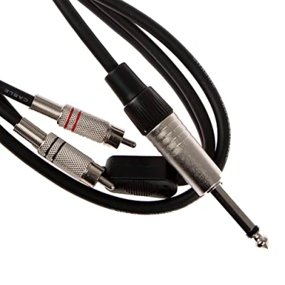 Image of chord M6J 2R150 6.3 mm Mono Jack to 2 RCA Lead