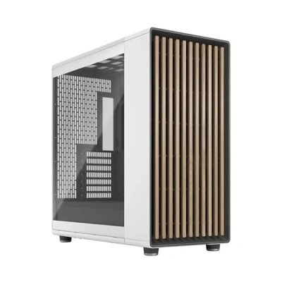 Image of Fractal Design North XL Chalk White TG three 140mm Aspect PWM fans included Type C USB EATX airflow full tower PC gaming case