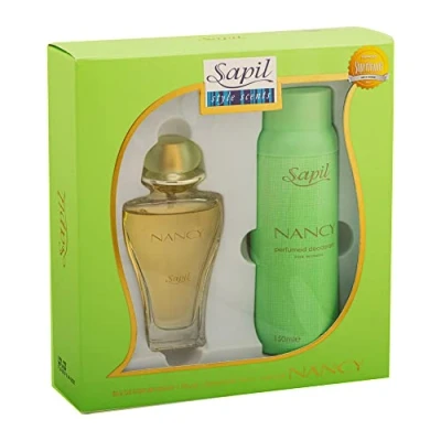 Image of Sapil Nancy Green Gift Set for Women Enchanting Fruity Floral Fragrance with Eau de parfum 100ml and Perfumed Deodorant 150ml