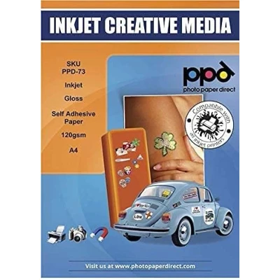 Image of PPD 50 Sheets A4 Inkjet Glossy Photo Sticker Paper 120gsm True Photographic Quality 73