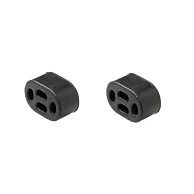 Image of Pair of Rear Exhaust Rubber Hanger Pipe Mounting Bracket Box Silencer