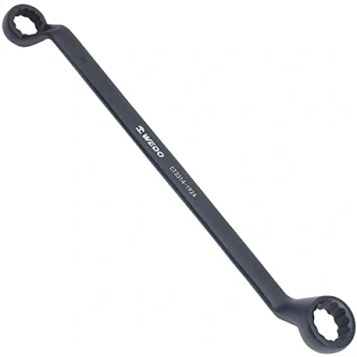 Image of WEDO Jumbo Double Side Offset Combination Box Spanner Black End Size 19 x 24 mm, 320 mm Length, Spray on Surface, DIN838 Standard, 40 Chrome Steel, CT3314 1924