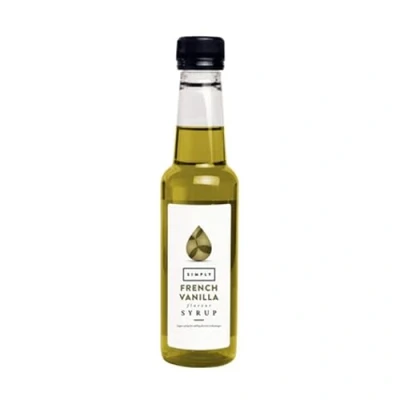 Image of Simply French Vanilla Syrup, Vegan &amp; Nut Free Flavoured Syrup for Coffee, Cocktails Baking (250ml)