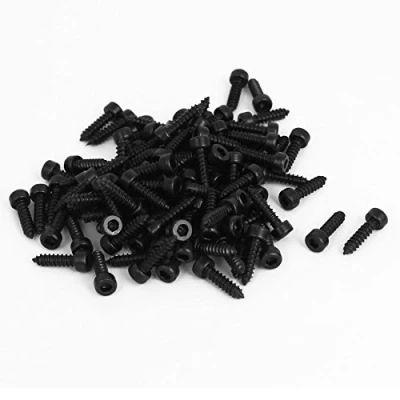 Image of Sourcingmap 2.6mm x 10mm Threaded Carbon Steel Hex Head Self Tapping Screws 100pcs