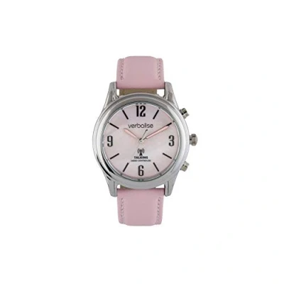 Image of Verbalise Ladies Radio Controlled Talking Watch with Pink Leather Strap