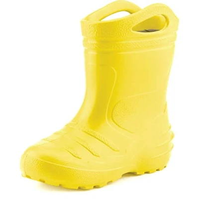 Image of Ladeheid Children&#039;s EVA Extra Light Wellington Boots Rainy Wellies Rain KL051 (Sunny, EU 34 = UK 2)