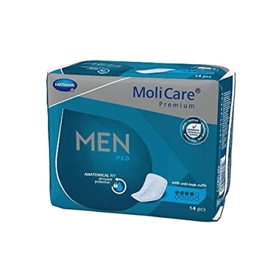 Image of MoliCare Premium for Men Incontinence Pads 4 Drops (12 Packs of 14)