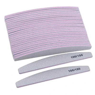 Image of 25 Pack Emery Board Manicure Tools Double Sided Coarse Washable Nail Files(100/180)