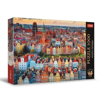 Image of Trefl 10856 Puzzle Odyssey View of Gdansk, Poland 1000, Unique Photo Series, Ideal Adaptation The Pieces, for Adults and Children from 12th Year Age, Multicolour