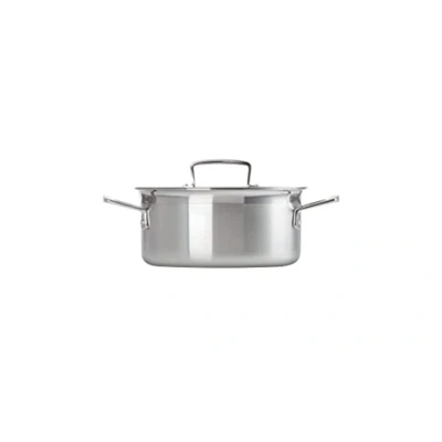 Image of Le Creuset 3 Ply Stainless Steel Shallow Casserole with Lid, 20 x 9.7 cm, 96200720001000