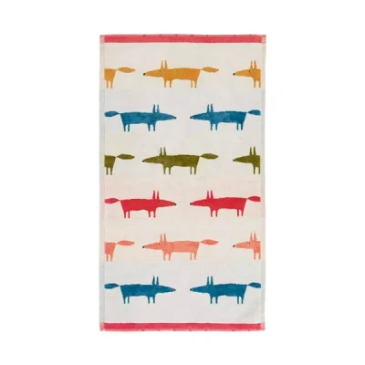 Image of Scion Mr Fox Birthday Bath Towel Multi Coloured