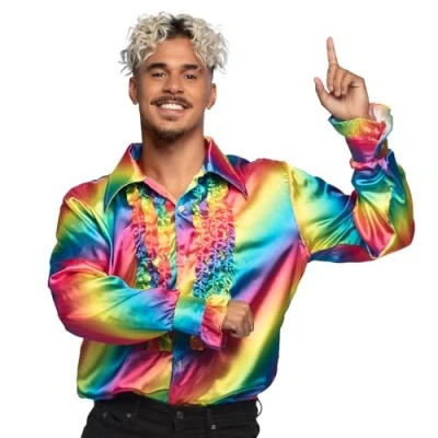 Image of Boland 10131810 Party Shirt, Multicoloured, XXL, Mehrfarbig, 58/60 (EU)
