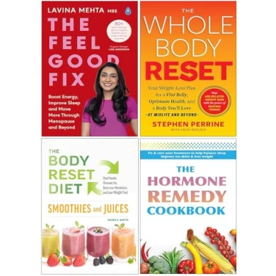 Image of The Feel Good Fix, Whole Body Reset, Reset Diet Smoothies &amp; Hormone Remedy Cookbook 4 Books Collection Set
