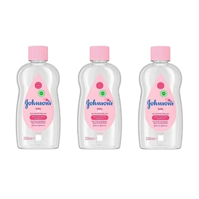 Image of 3 x 200ml Baby Oil Pure &amp; Gentle Daily Care Massage Mild Formula Lock In Moisture Delicate Skin Dryness Hypoallergenic