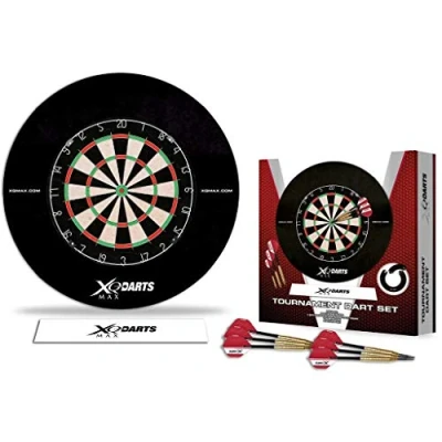 Image of XQ Max Tournament Dartboard Set, Black/White, Complete Set