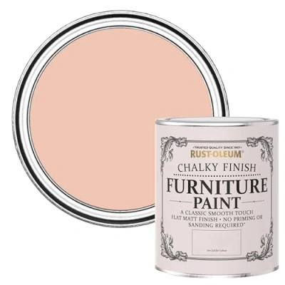 Image of Rust Oleum Chalky Finish Furniture Paint Coral 750ml