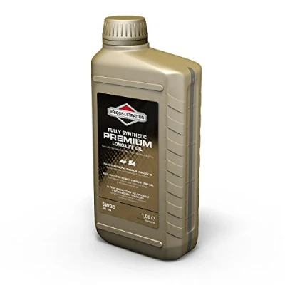 Image of Briggs &amp; Stratton 100007S 4 Stroke 5W30 Long Life Synthetic Engine Oil, 1.0 Litre, Black