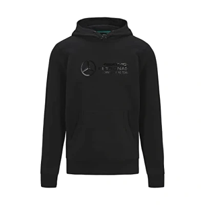 Image of Mercedes AMG Petronas Formula One Team Official 1 Merchandise Stealth Logo Hoodie Black XS