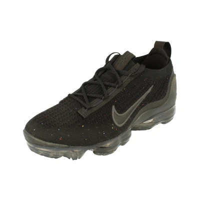 Image of Nike Air Vapormax 2021 Fk Mens Black Trainers Size UK 6
