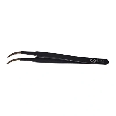 Image of C.K Positioning Tweezer ESD 120mm, Flat, fine tips, curved