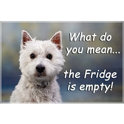 Image of Westie West Highland White Terrier funny Fridge Magnet gift perfect exclusive birthday