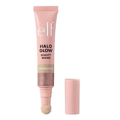 Image of e.l.f. Halo Glow Highlight Beauty Wand, Liquid Highlighter Wand For Luminous, Glowing Skin, Buildable Formula, Vegan &amp; Cruelty free, Rose Quartz