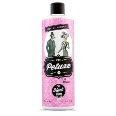 Image of Petuxe Shampoo for Pets, Colour Enhancement, Vegan, Dog and Cat, Black Hair 500 ml