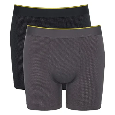 Image of Sloggi Men&#039;s EVER Airy Short C2P Briefs, BLACK COMBINATION, S