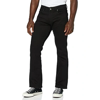 Image of Enzo Men&#039;s Ez401 Bootcut Jeans, Black (Black Blk), 28W 30L UK
