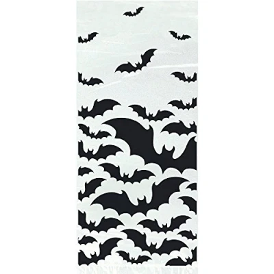 Image of Unique Party 77059 Cellophane Black Bats Halloween Bags, Pack of 20