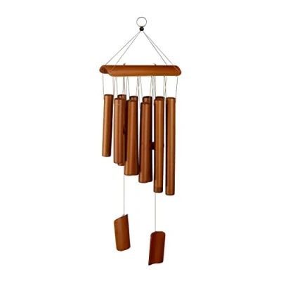 Image of Relaxdays Wind Chime Bamboo, Brown, 58.5 x 18.5