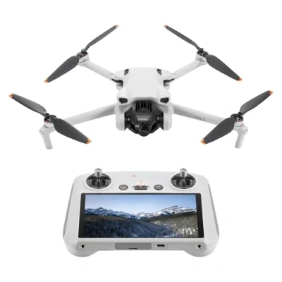 Image of DJI Mini 3 (DJI RC) Lightweight 3x Mechanical Gimbal Camera Drone with 4K HDR Video, 38 min Flight Time, up to 32800ft (10km) Video Transmission, Vertical Shooting, GPS Auto Return Integrated