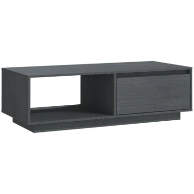 Image of vidaXL Coffee Table Grey 110x50x33.5 cm Solid Pinewood